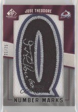 2007-08 SP Game Used Edition Number Marks /25 Jose Theodore #NM-JT Auto 03h9