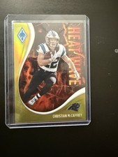 Christian McCaffrey 2021 Panini Phoenix Heat Wave Yellow #8 /75 Panthers