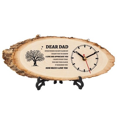 Dad Gifts Wooden Clock Daddy Birthday Gift Idea From Daughter Son Kids Papa