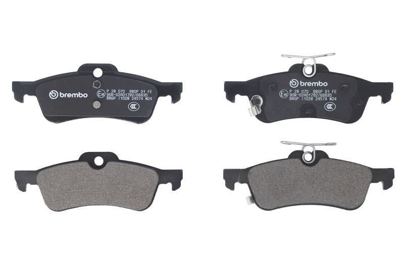 Für BREMBO P 28 070 Brake Pad Set, disc brake P 28 070 Brake pads set rear (wit - Bild 5