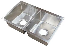 Lippert 385314 Double Square Sink 27" x 16" x 7" (Stainless Steel)