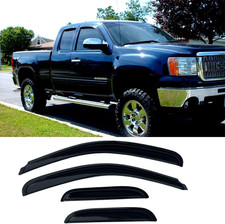 Side Window Wind Deflector, 4Pcs Out-Channel Tape-On Rain Guards Set, Window Vis