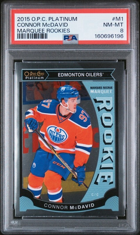 2015-16 O-Pee-Chee Platinum - Marquee Rookies Connor McDavid #M1 RC PSA 8