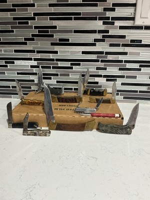 Vintage Pocket Knives from various makes All functional, Some have Rust u pick!