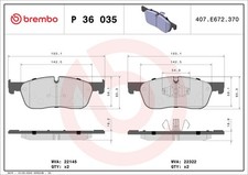 BREMBO P 36 035 Kit de plaquettes de frein, frein à disque pour JAGUAR,JAGUAR (C