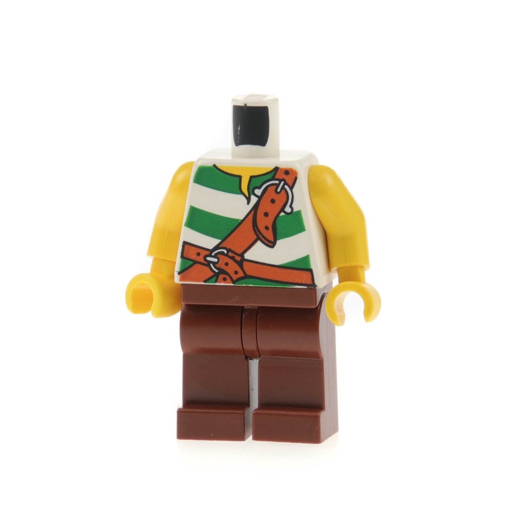 1X Lego Torso Legs Minifigure Pirate Green White Pi094 Pi105 970C00 973PB0521C01