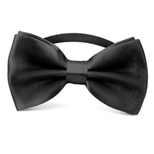 Bow Ties for Men,Mens Bow Tie,Ties for Men,Tie Adjustable Solid Color Pre Black
