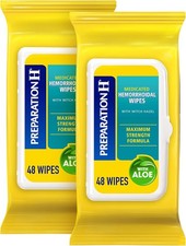 Preparation H Hemorrhoid Flushable Wipes with Witch Hazel for Skin Irritation Re