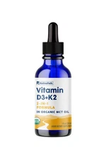 NativePath Vitamin D3+K2 - 1000IU w/ Organic MCT Oil, 1 Oz, 30 Servings