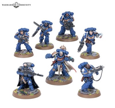 Space Marines Heroes all 7 Marines from Kill Team Starter Set Warhammer 40K