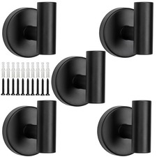 Towel Hook for Bathroom, 5 Pack Wall Mounted Robe Hook, SUS 304 Stainless Ste...