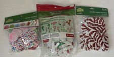 Lot Of Christmas Foam Stickers Candy Canes Candy 3 Packs NEW WITH TAGS