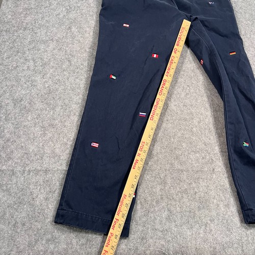 Brooks Brothers Milano Navy Blue World Flags Print Chino Pants Men's 34x30* - Picture 5 of 6