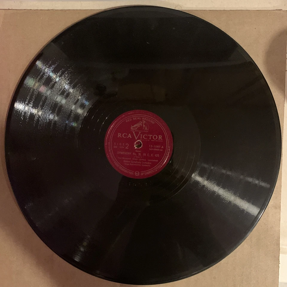 Serge Koussevitzky, 78 rpm Album(3), V+, Linz Symphony No. 36 In C, DM-1354 - Image 4 of 4