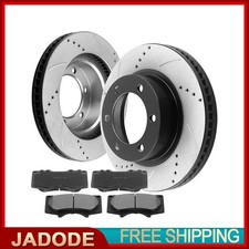 Front Disc Brakes Rotors and Ceramic Brake Pads Kits For TOYOTA TACOMA 6 Lugs