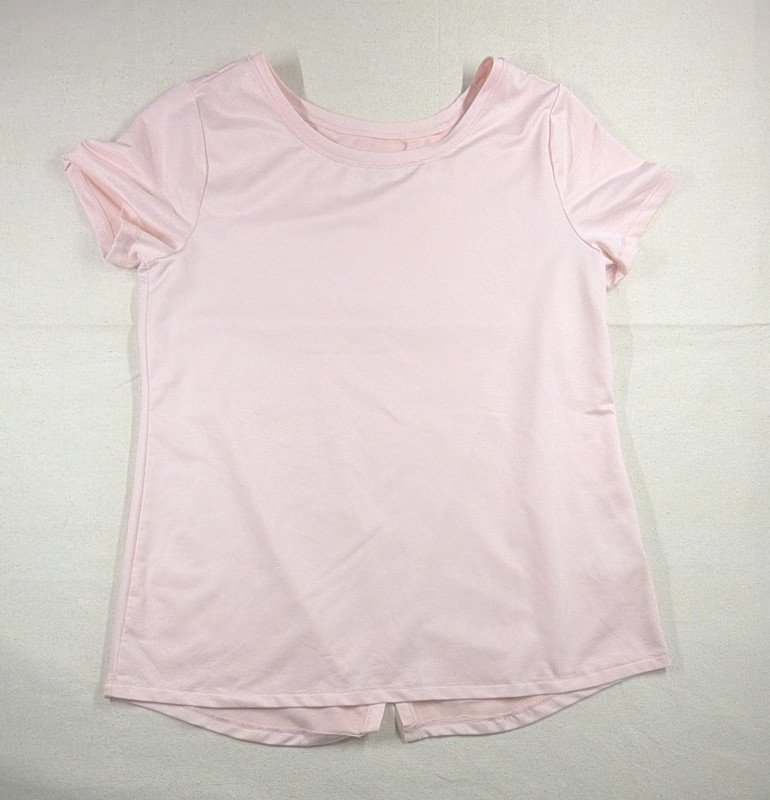 IZOD Women's Pink Stretch Activewear T-Shirt Short Sleeve Crew Neck M