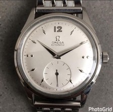 Orologio da polso automatico Omega da uomo quadrante bianco autentico antico ...