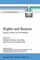 Rights And Reason Essays In Honor Of Carl Wellman Marilyn Friedman (U. A.) Buch