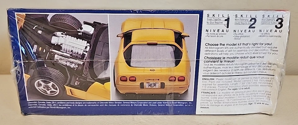 Monogram '95 Corvette ZR-1 The Last ZR-1 Kit # 2455 Factory Sealed Dented Box - Image 4 of 4