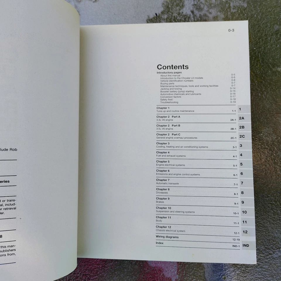 Manual de reparación Haynes 1993-1996 Chrysler Concorde LHS Dodge Intrepid Eagle Vision Foto 4 de 4
