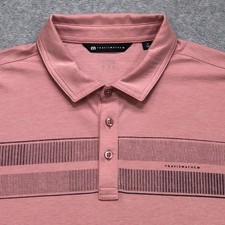 Travis Mathew Polo Shirt Men's Extra Large Red Golf Performance LIghtweight Logo