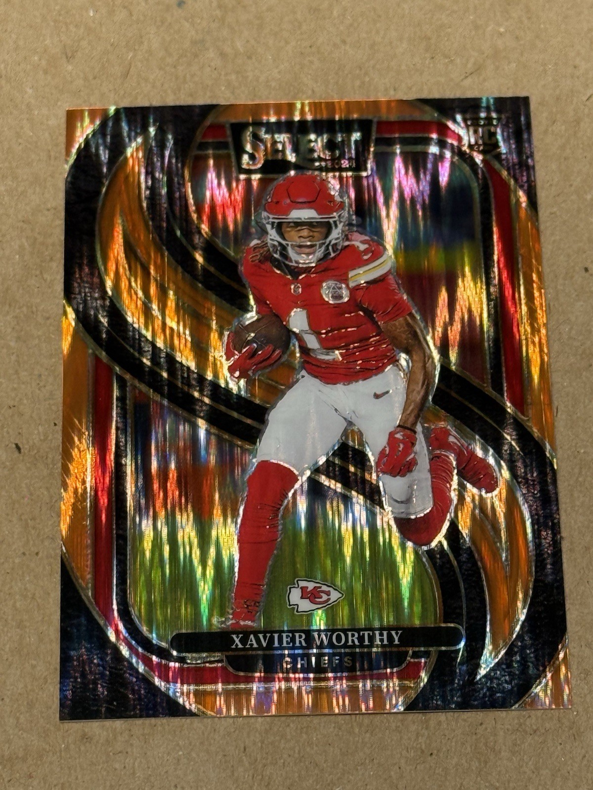 2024 Select Xavier Worthy Orange Shock Prizm SP /399 Rookie Card 119 Chiefs RC!