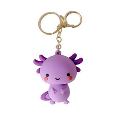 POYAMUSE Cute Axolotl Keychain - PVC Axolotl Keyring for Bags, Backpacks, Pur...