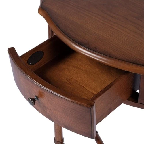 Butler Specialty Company Skilling Wood Demilune Console Table - Olive Ash - Picture 4 of 8