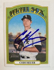 CHICAGO WHITE SOX- CODI HEUER AUTOGRAPH 2021 TOPPS HERITAGE RC #555 TRADING CARD