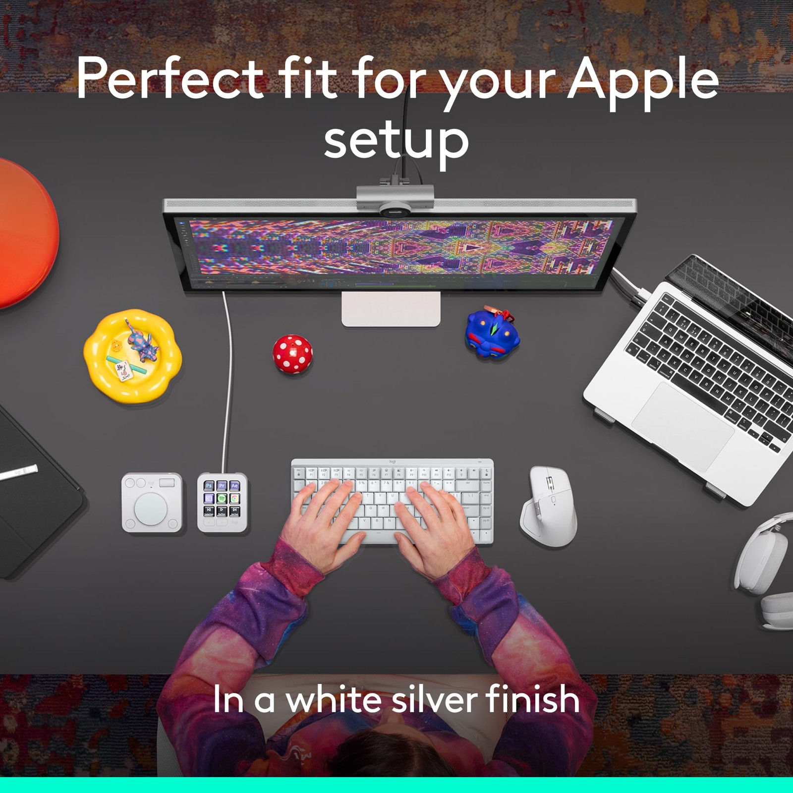 Paquete de escritorio Logitech para Mac: MX Master 4 para Mac + Alfombrilla XL para mouse - Plata, imagen 7