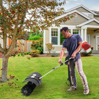 #ad #ad 52CC Gas Power Nylon Brush Broom Sweeper Artificial Grass Driveway Turf Clean $213.11