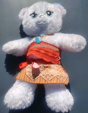 Build-A-Bear 25th Celebration White Sparkle Plush Bear Disney Princess Moana