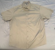 Port Authority Men's XL Short Sleeve Button Down S664 Light Gray