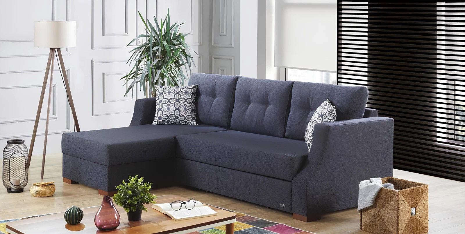 Sofa Designer Sofa with Bed Function Bed Box Sofa Bed Corner Sofa Couch L Shape