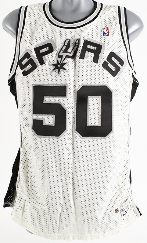1989 -DAVID ROBINSON- GAME-USED ROOKIE San Antonio Spurs Basketball Jersey