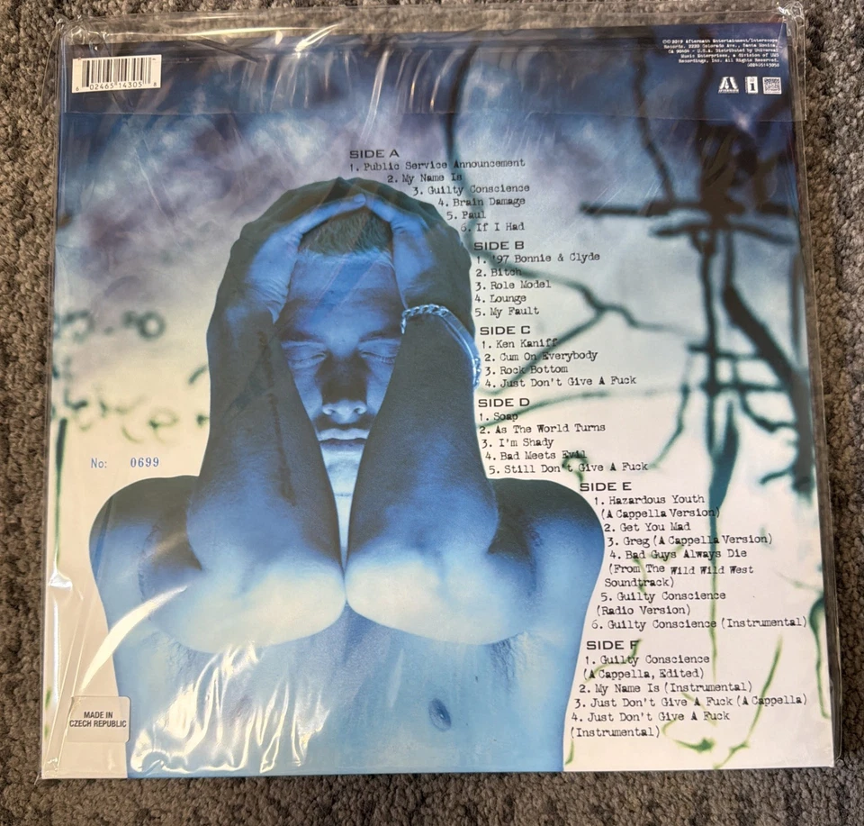 Eminem The Slim Shady LP Expanded Edition Color Vinyl Record IVC Edition LE 3000 - Image 2 of 2