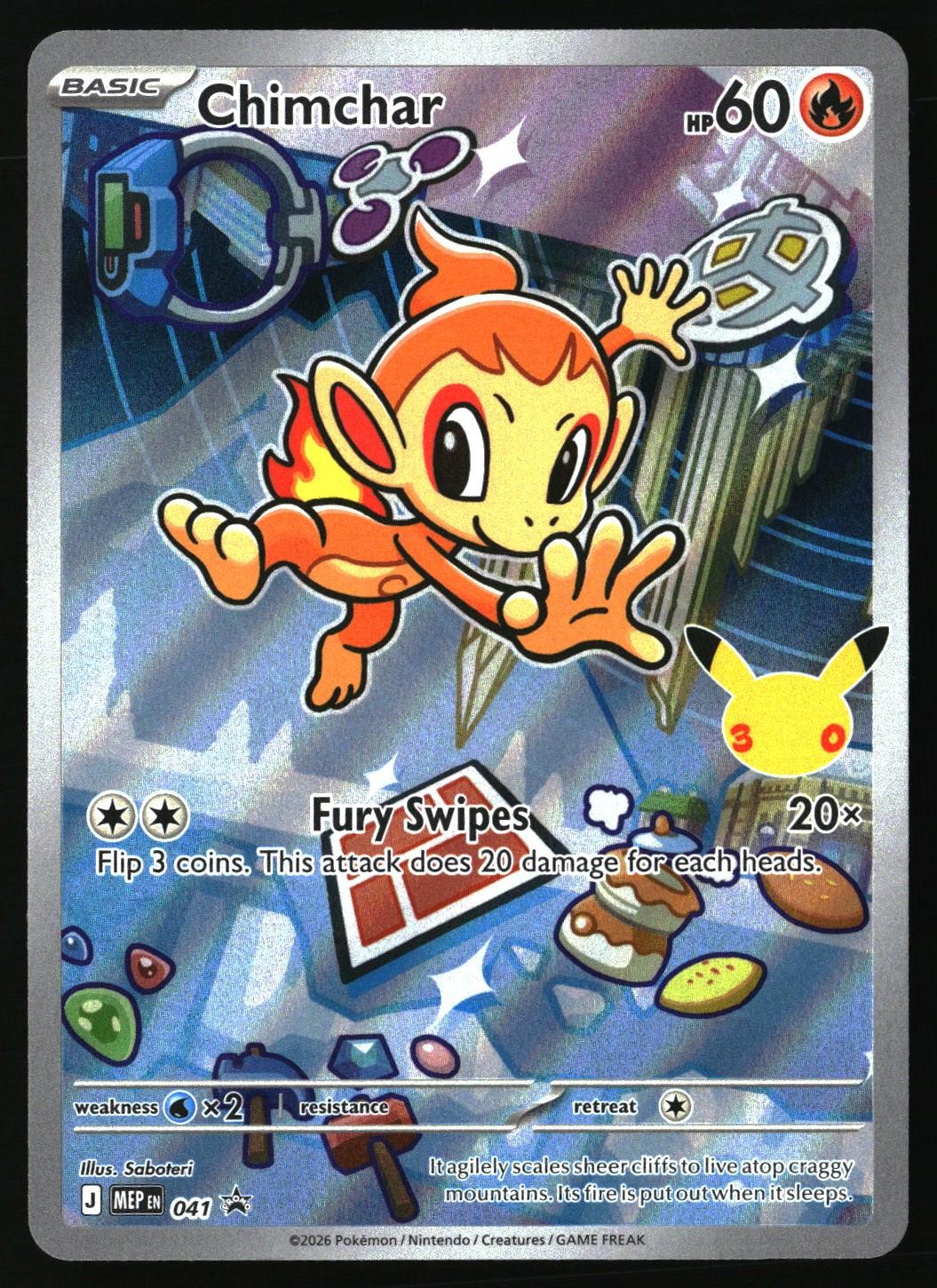 CHIMCHAR 041 HOLO PROMO ME: MEGA EVOLUTION PROMO POKEMON NEAR MINT