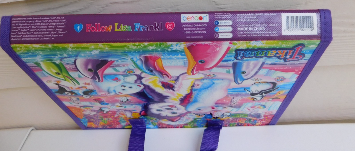 Lisa Frank TIKANNI HUSKY Trifold Portfolio Storage Folder School