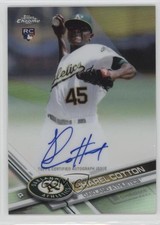 2017 Topps Chrome Rookie Auto Refractor 375/499 Jharel Cotton #RA-JC Auto 0q0