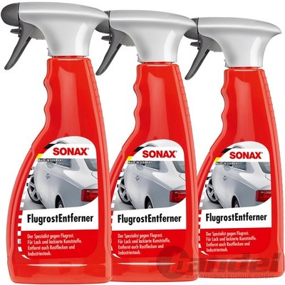 3x 500ml SONAX FLUGROSTENTFERNER ROSTENTFERNER FLUGROST ENTFERNER SÄUREFREI