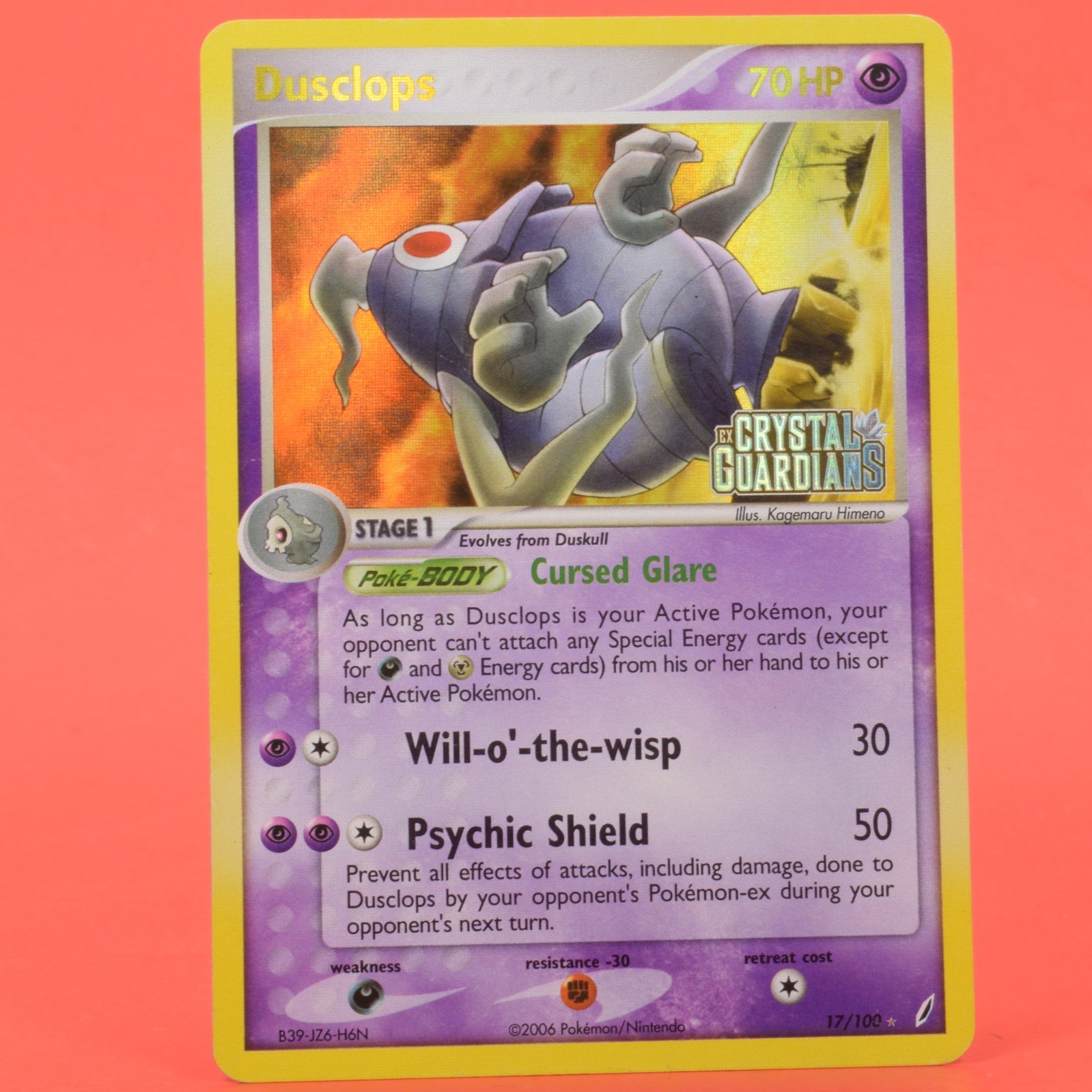 Pokemon TCG Card English ex Crystal Guardians Dusclops 17/100 Reverse Holo