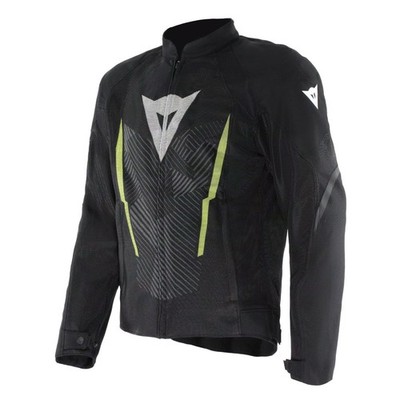 DAINESE HERREN STOFF MOTORRADJACKE HEROSPHERE AIR TEX JACKE Schwarz Weiß Fluores