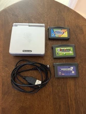 Nintendo Game Boy Advance SP Console Bundle with Charger and 3 Games