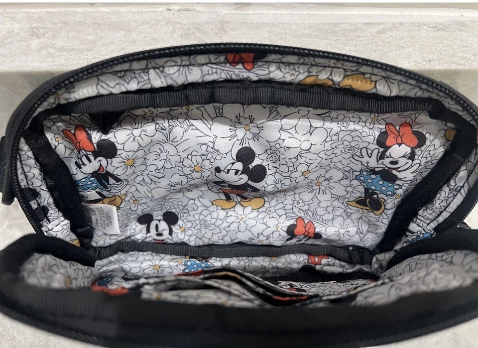 Disney Vera Bradley Mickey Mouse Mini Bolso Cinturón Negro Peso Pluma Nuevo con Etiquetas 🎁 Foto 3 de 4