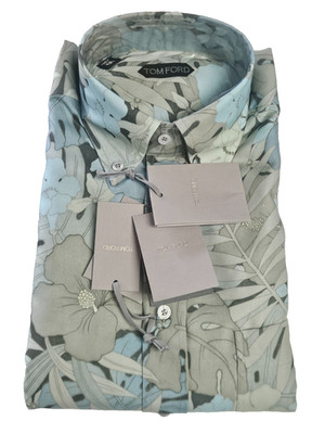 Tom ford NWT FLORAL Dirty Hibiscus Shirt $1100 SZ 39 15.5 US