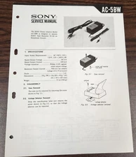 Sony AC-5BW Power Adapter Service Manual-Original