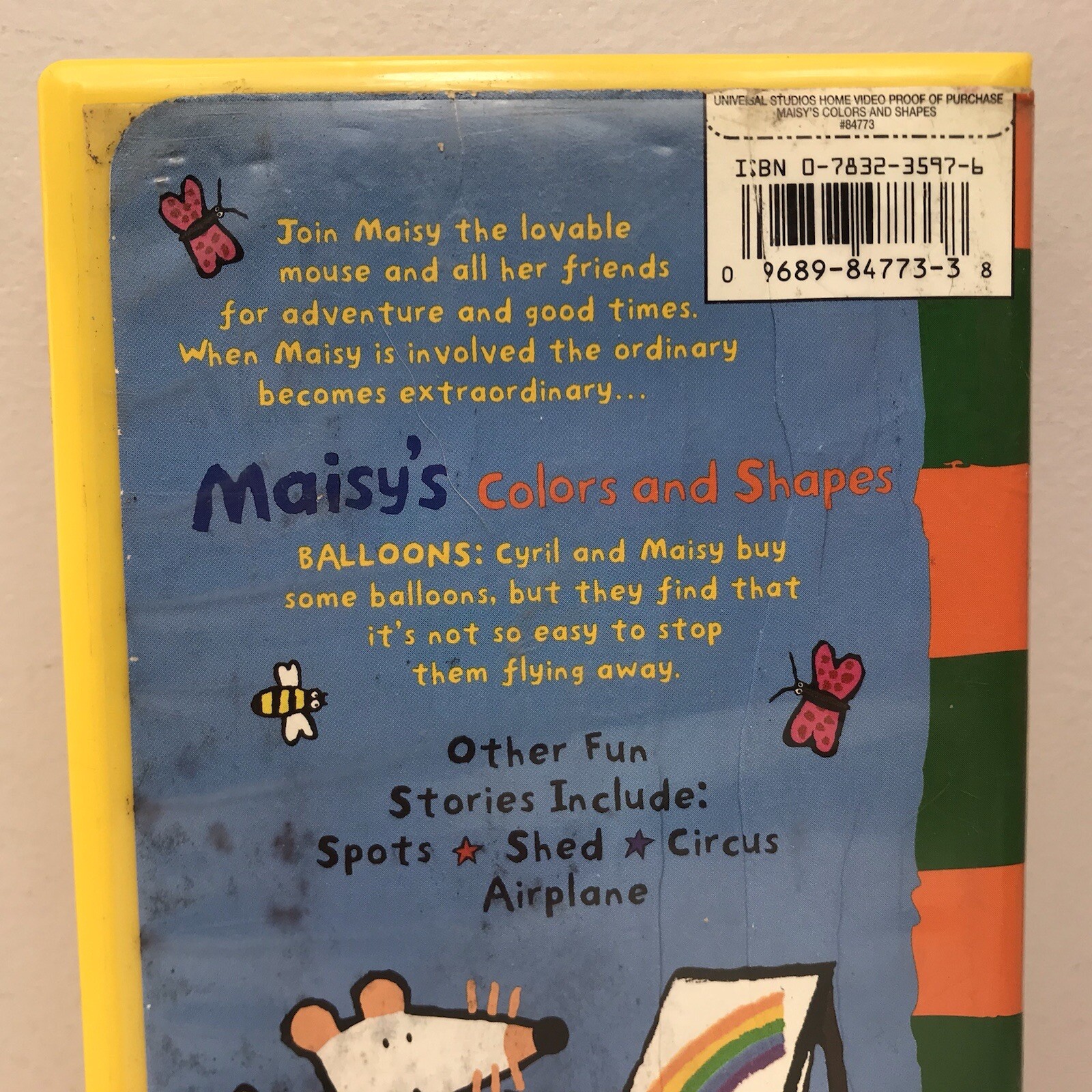 Nick Jr Maisy Colors & Shapes VHS Video Tape Nickelodeon BUY 2 GET 1