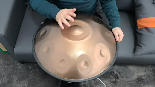 Handpan Drum in D Minor 440Hz 10 Notes 22 Inche Steel drum with soft bag(Gold) - Video 1 of 1
