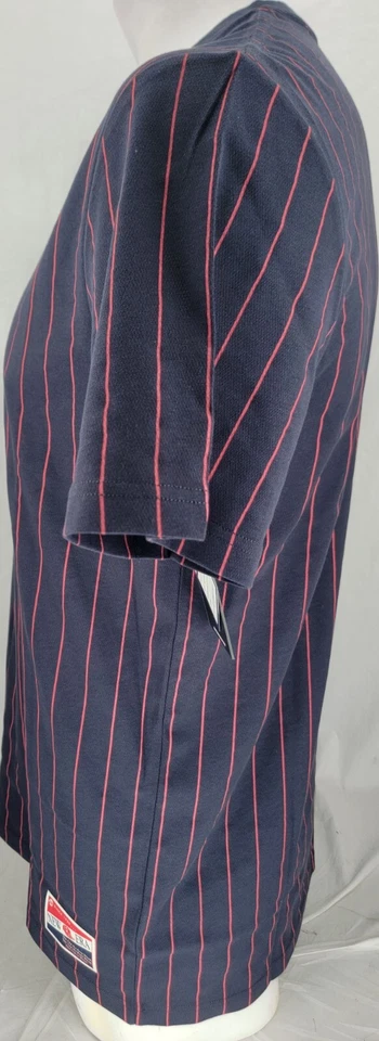 NEW St. Louis STL Cardinals Navy Striped New Era SS Crew Neck Tee Shirt Men's L - Image 2 of 4