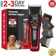 PET CLIPPERS Professional Heavy Duty Trimmer Dog Grooming Kit Thick Hair Trimmer